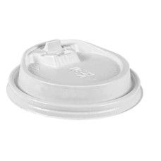 12-24oz White PP Tab-Back Lid (90mm)