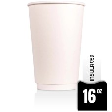 Unprinted Insulated Paper 16oz - 500 Cups