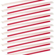 Jumbo Straw 7.75" Red Wrapped (6000 Pack)