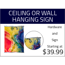 CEILING HANGING SIGN